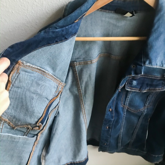 Lane Bryant Denim Jacket Slightly Distressed 22 - Picture 7 of 7